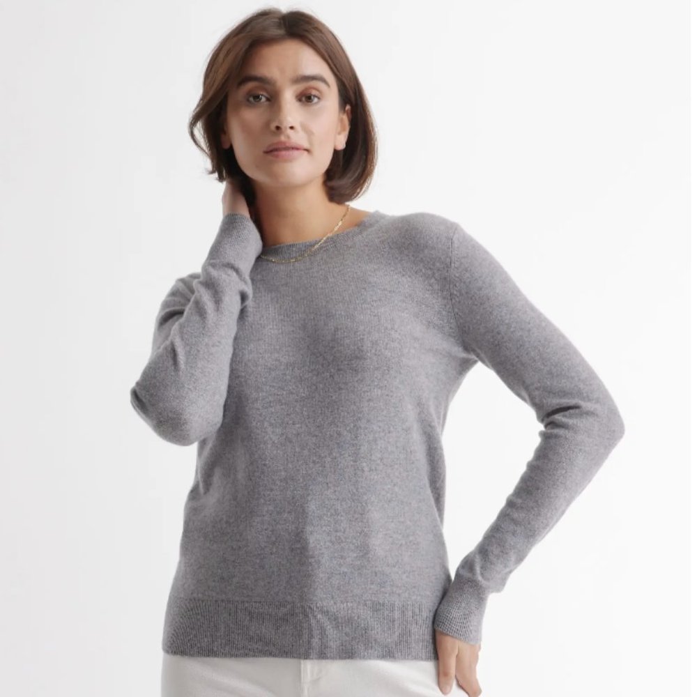 Quince Grey Cashmere Sweater